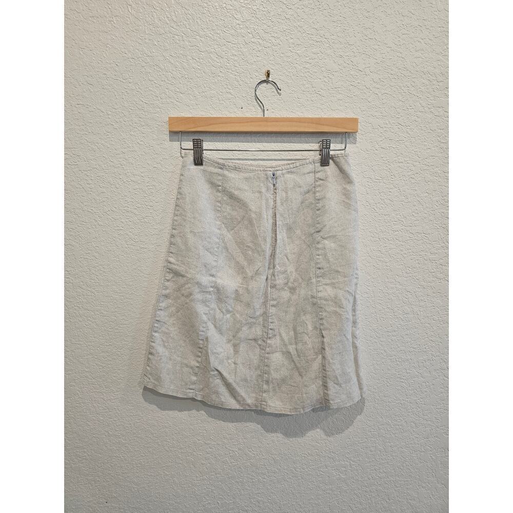 Gap linen light blue and white skirt sz 0 - Picture 2 of 4